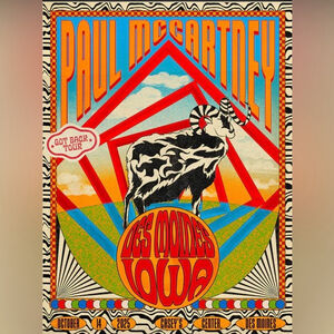 Paul McCartney Got Back 2025 Des Moines Event Poster Original | Mint Condition